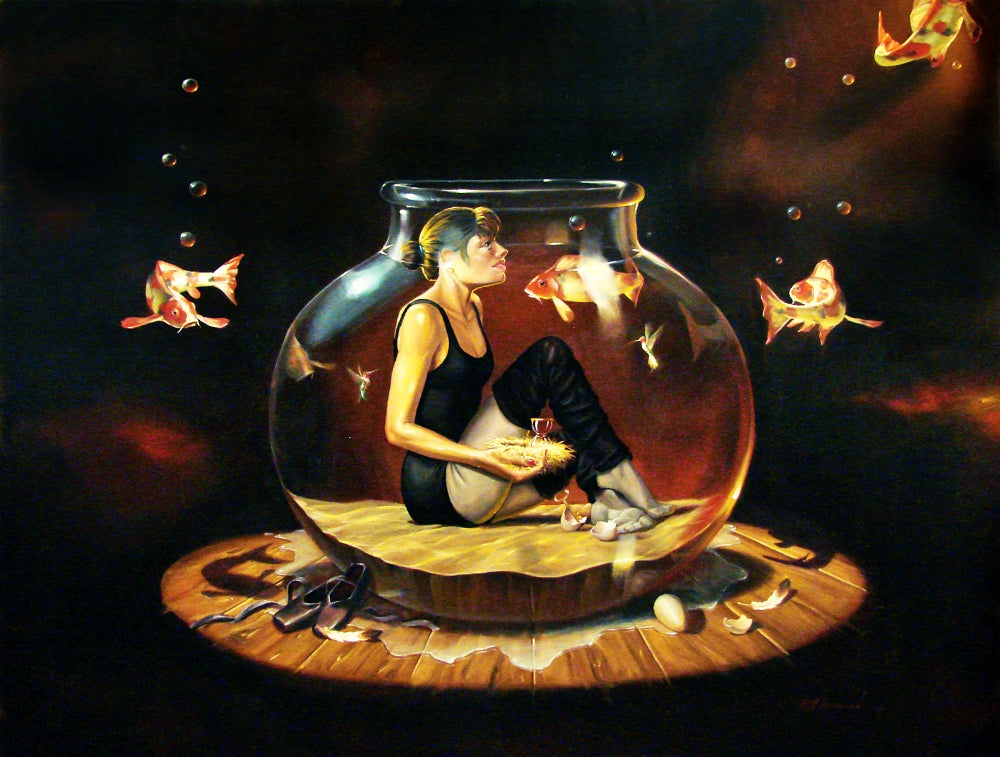 MAO-Dancer's Dream 40x68 Oil on Canvas (Rolled Canvas)