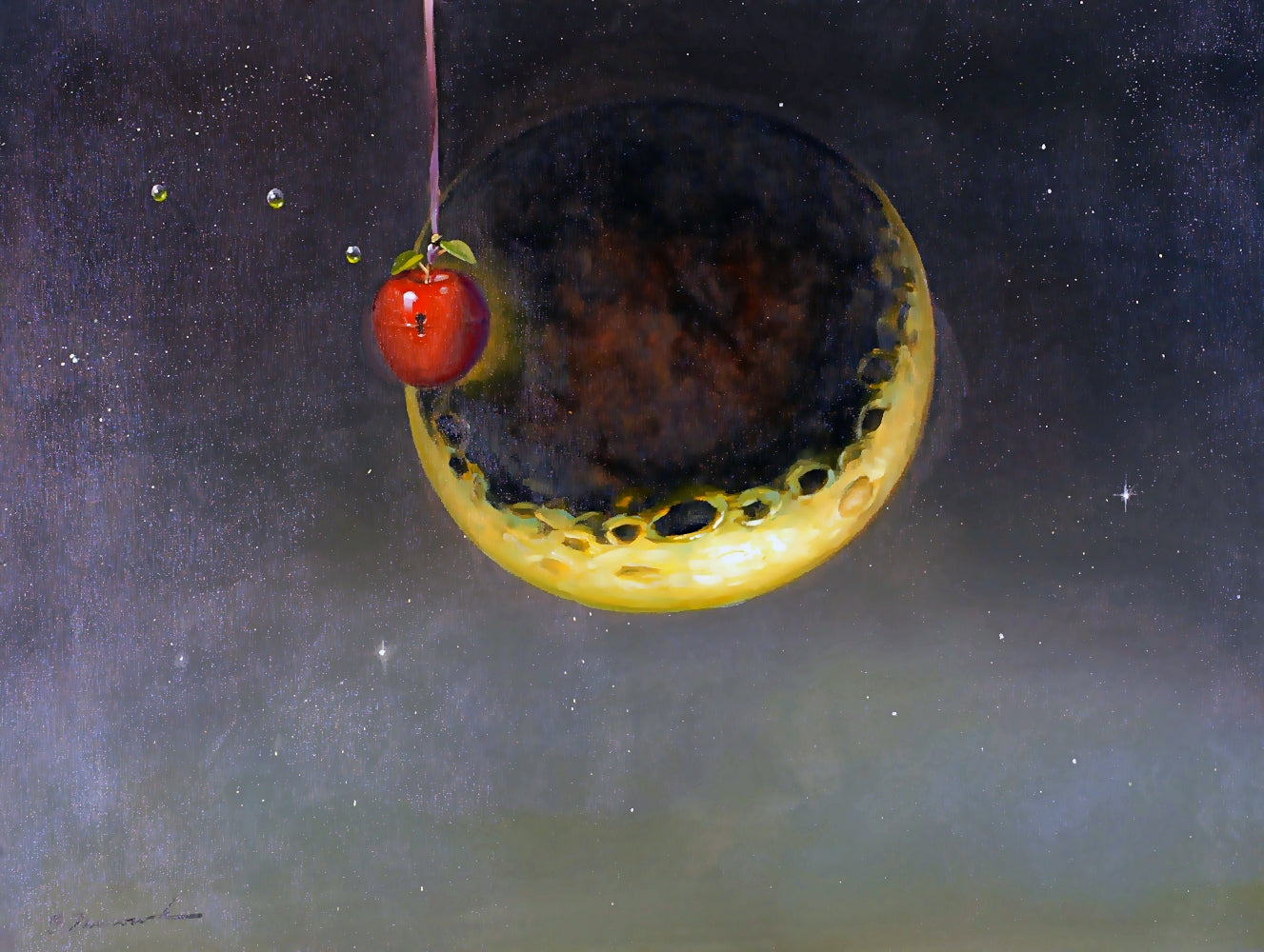 MAO-Apple Of Our Eye: 25x33 Oil on Canvas