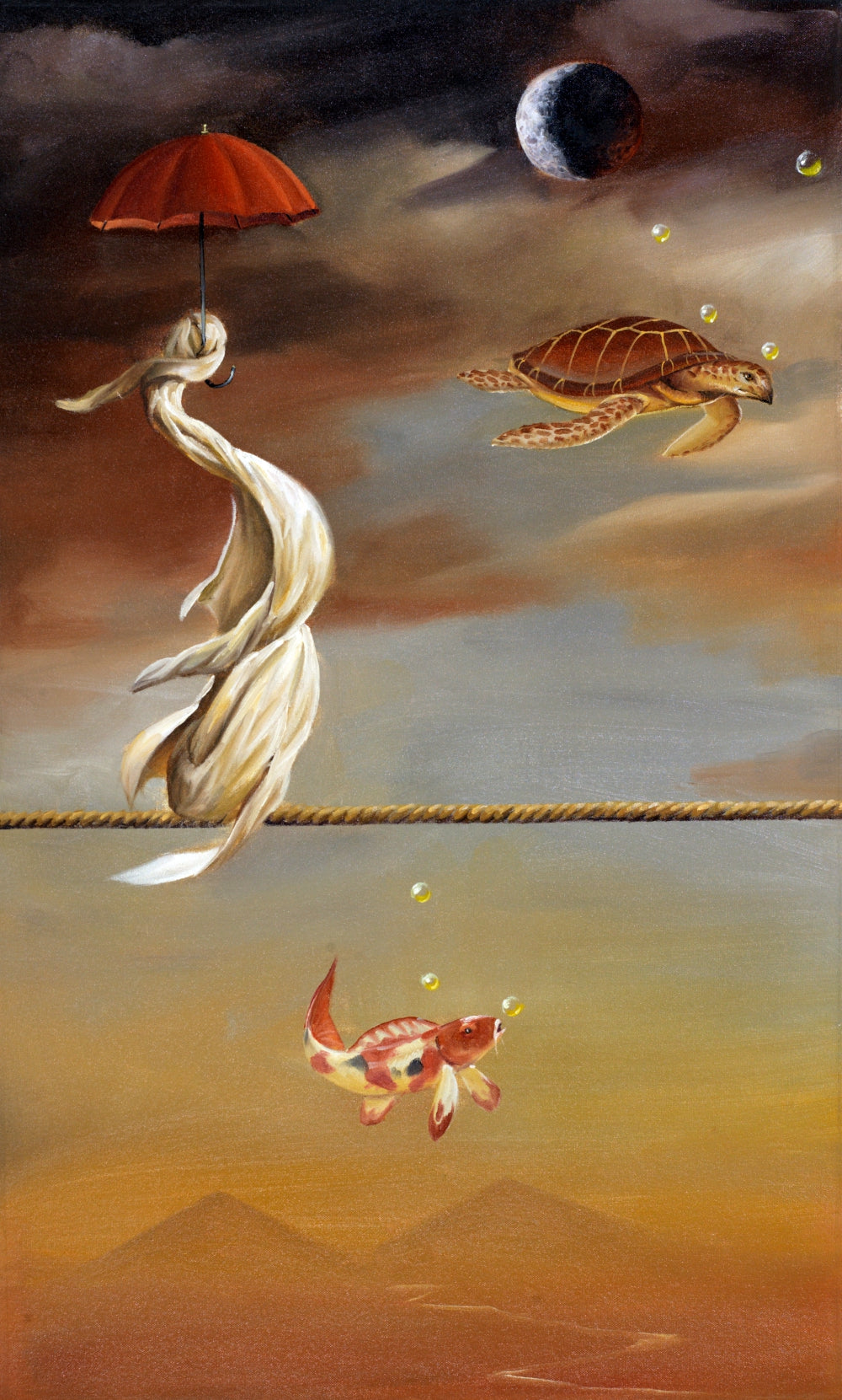 MAO-Balanced Nature: 33 x 20 Oil on Canvas