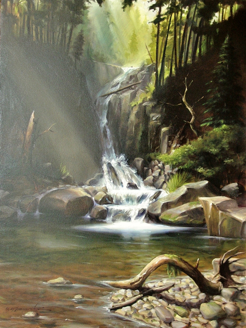 RL-Cascading Dawn "30x40" Original-SOLD