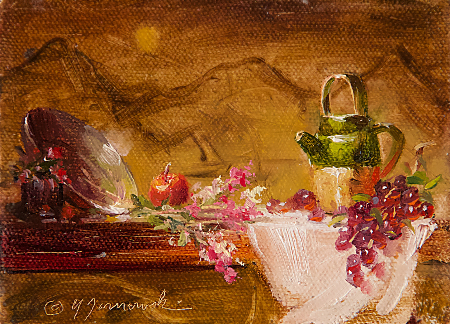 Mini-Eastern Offering 4"x5" Oil on Canvas (Unframed)