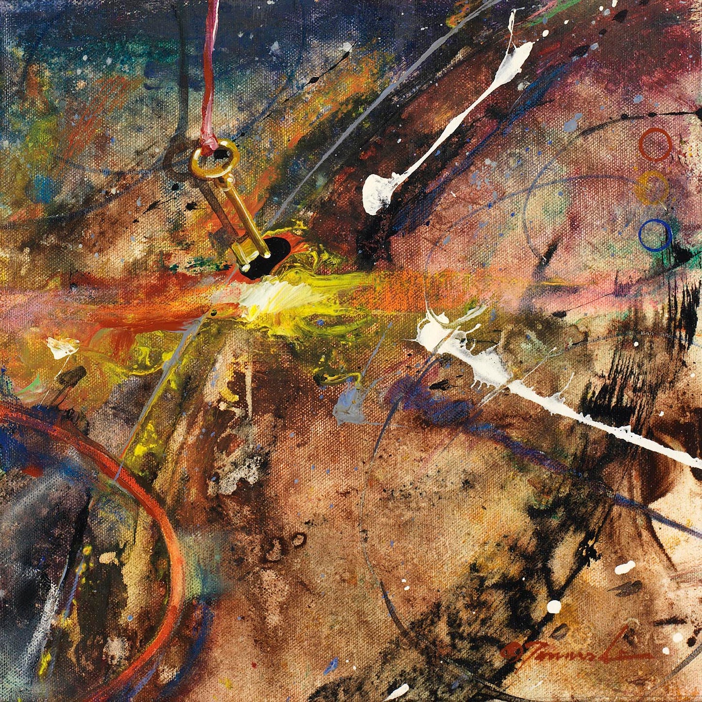 EAO-Controlled Chaos "12x12" Mixed Media-SOLD