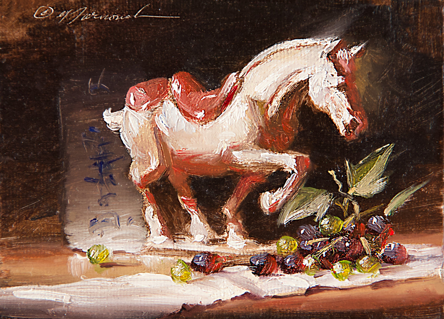 Mini-Emperor 4"x5" Oil on Masonite (Unframed-