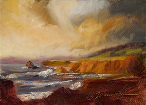 Mini-Golden Coast 4"x6" Oil on Canvas (unframed)