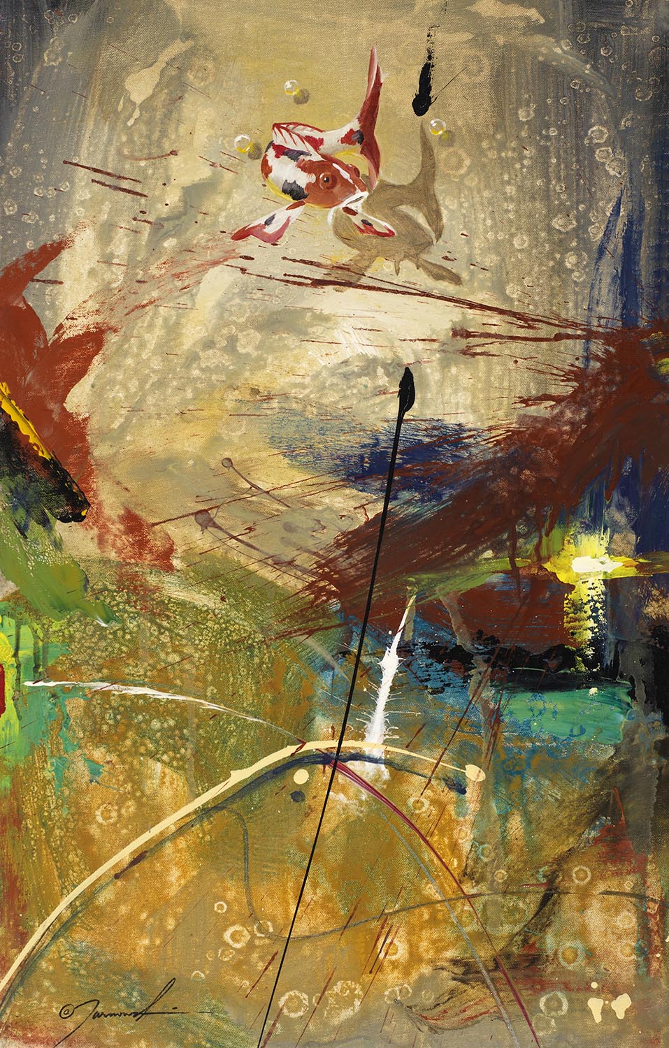 EAO-Sorting Life Out 18.5"x29" Mixed Media on Canvas
