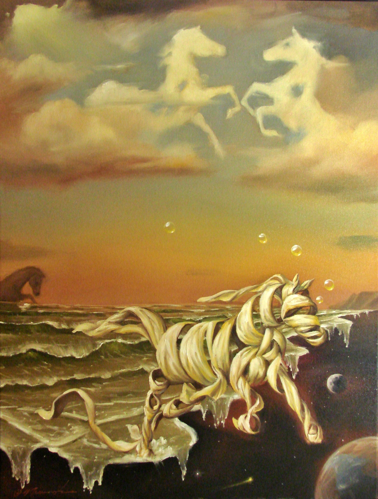 MAO-"On the Creative Edge" 33x25 Oil on Canvas