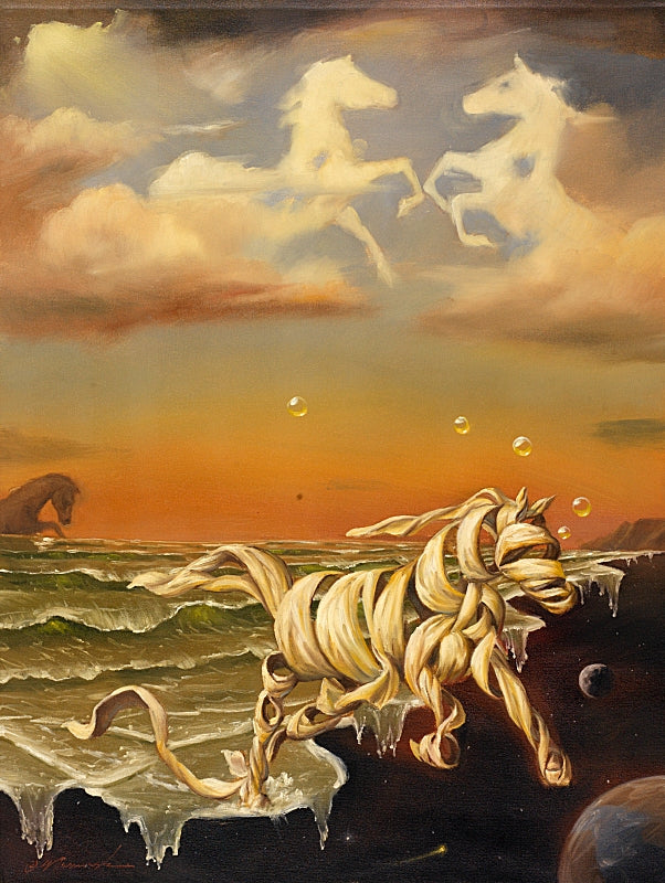 MAO-"On the Creative Edge" 33x25 Oil on Canvas - SOLD