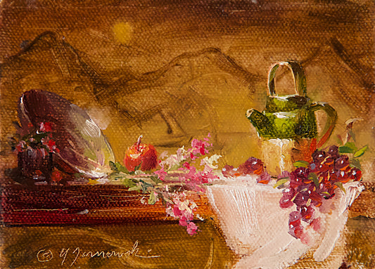 Mini-Eastern Offering 4"x5" Oil on Canvas (Unframed)