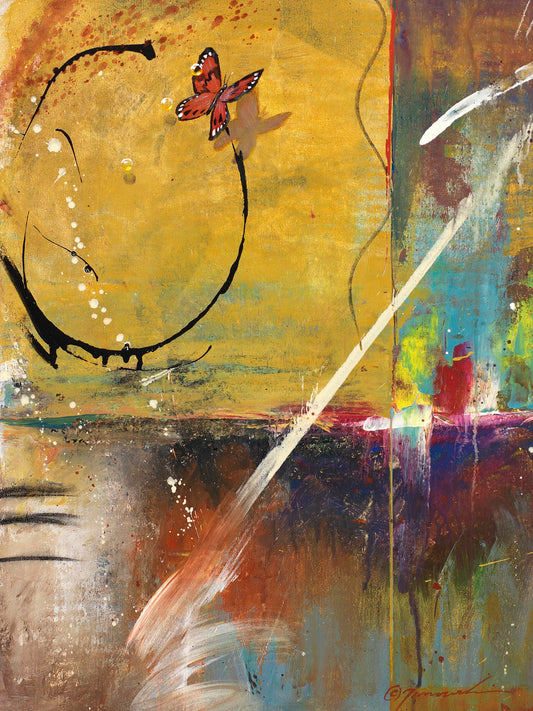EAO-Circle of Existence 18.75x25 Mixed Media on Canvas