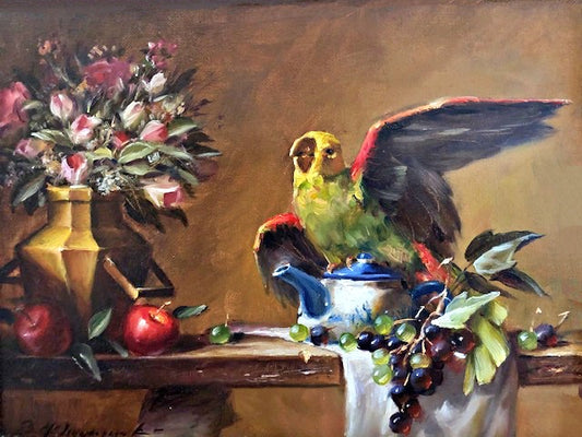 Sml-Corisca 9"x12" Original Oil on Canvas (Framed)
