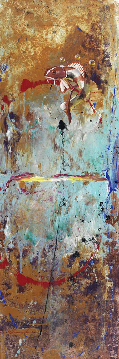 EAO-Deluge "16x48" Mixed Media on Canvas