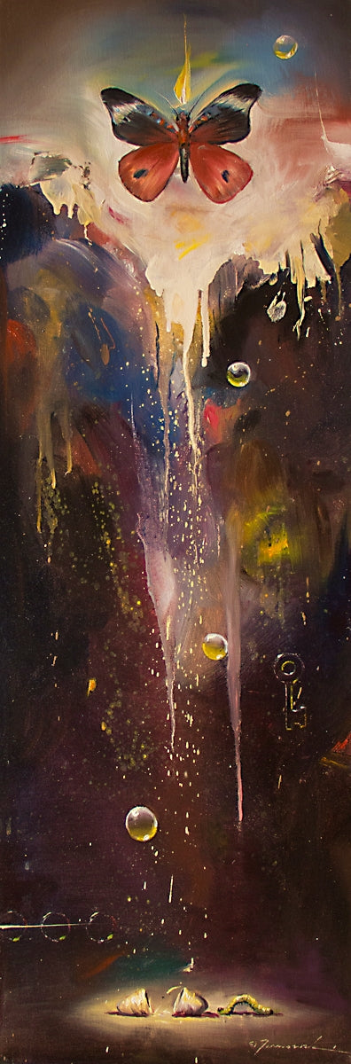 EAO-Elevate 15"x40" Mix Media on Canvas