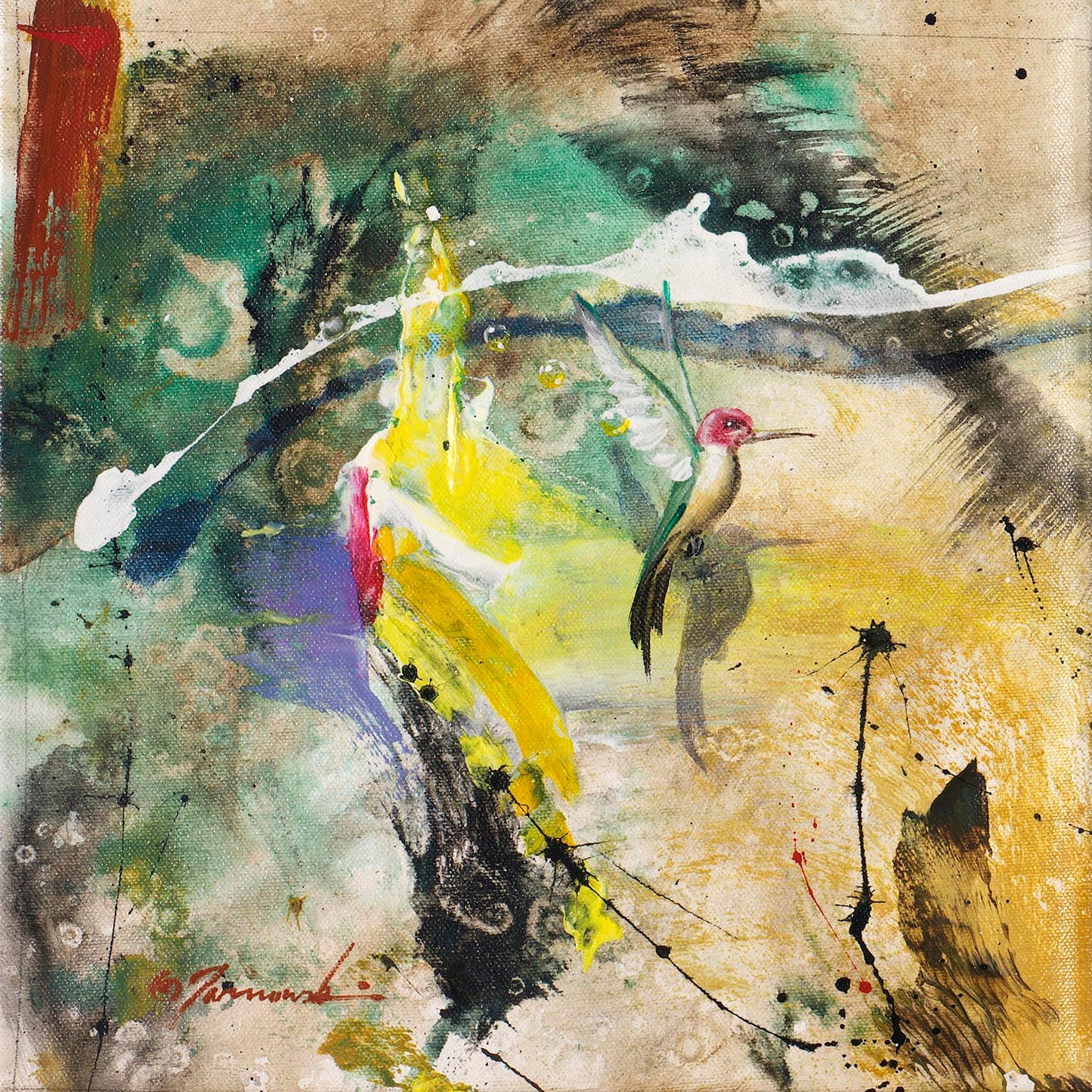 EAO-Emotional Expression "12x12"Mixed Media on Canvas-SOLD