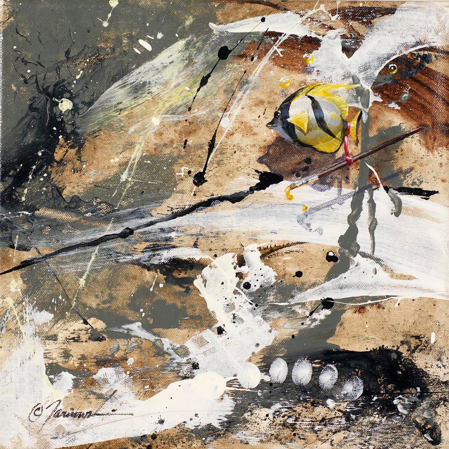 EAO-Enlighten Expression "12x12" Original Mix Media on Canvas-SOLD
