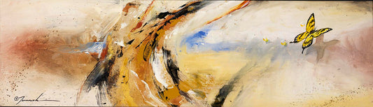 EAO-Escape From the Past "10x38" Mixed Media on Canvas