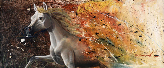 EAO-Pierce the Darkness 15"x36" Mixed Media on Canvas - SOLD