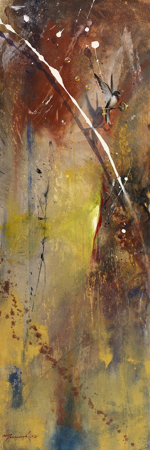 EAO-Precipice 16"x48" Mixed Media on Canvas