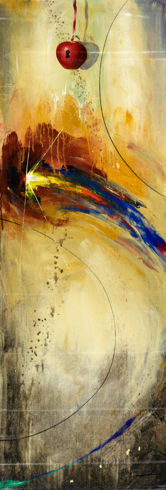 EAO-Reentry 43.75x14.75 Mixed Media on Canvas SOLD