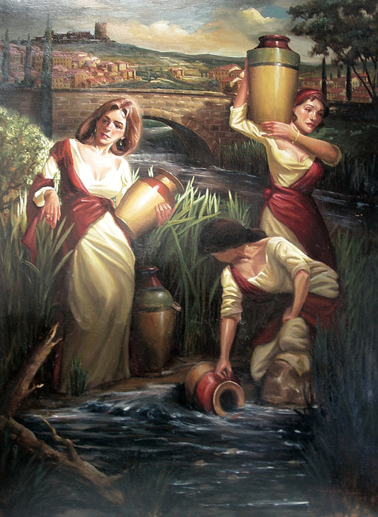 RF-The Water Gatherers 30x40 Oil on Canvas (unframed)