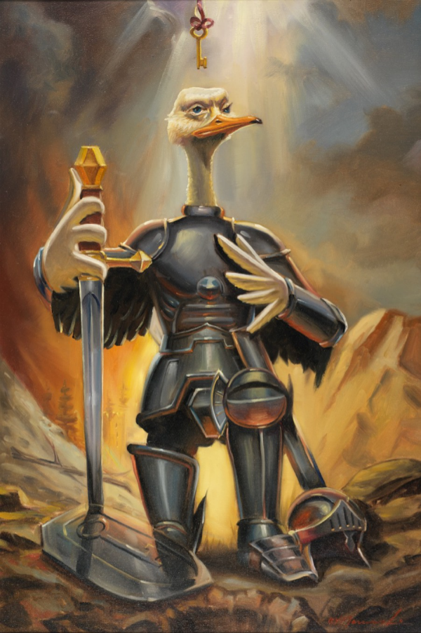 MAO-Warrior Within: 24x36 Oil on Canvas (Unframed)
